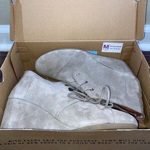 TOMS WOMENS COLETTE WEDGE ANKLE BOOT